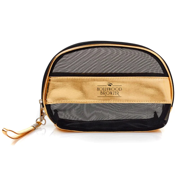 Hollywood Browzer Gold & Black Fabric Bag