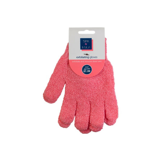 Spa By Lola Exfoliating Gloves Pink BEAU190