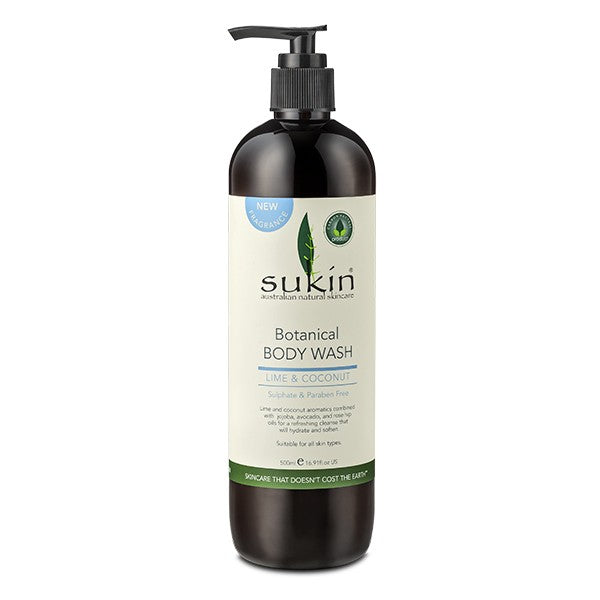 Sukin Botanical Body Wash Lime & Coconut 500ml