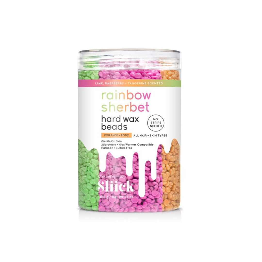 Sliick Hard Wax Hair Removal Beads Rainbow Sherbet