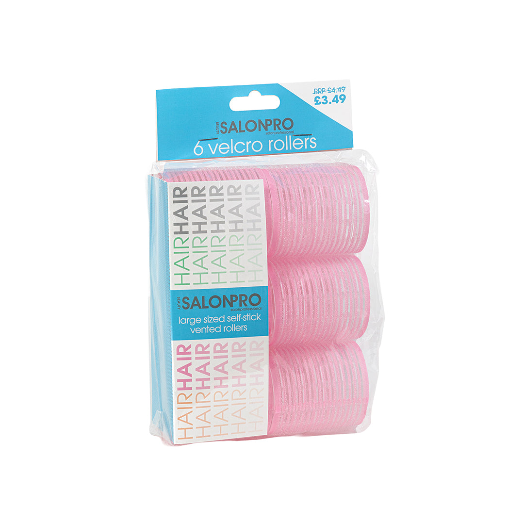Beauty SalonPro 6 Velcro Rollers Large BEAU819