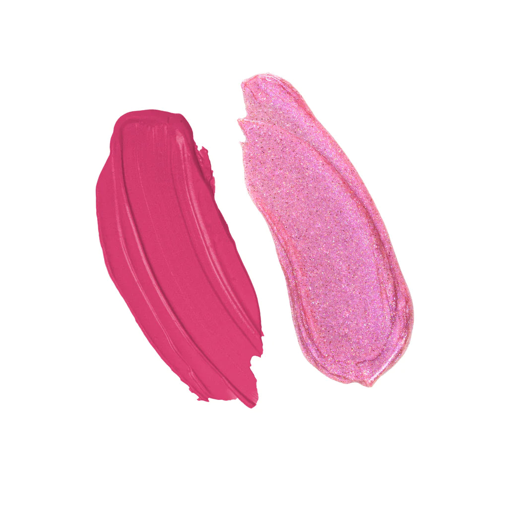 Stila Double Dip Liquid Eyeshadow Suede Shade & Glitter & Glow Pink Martini