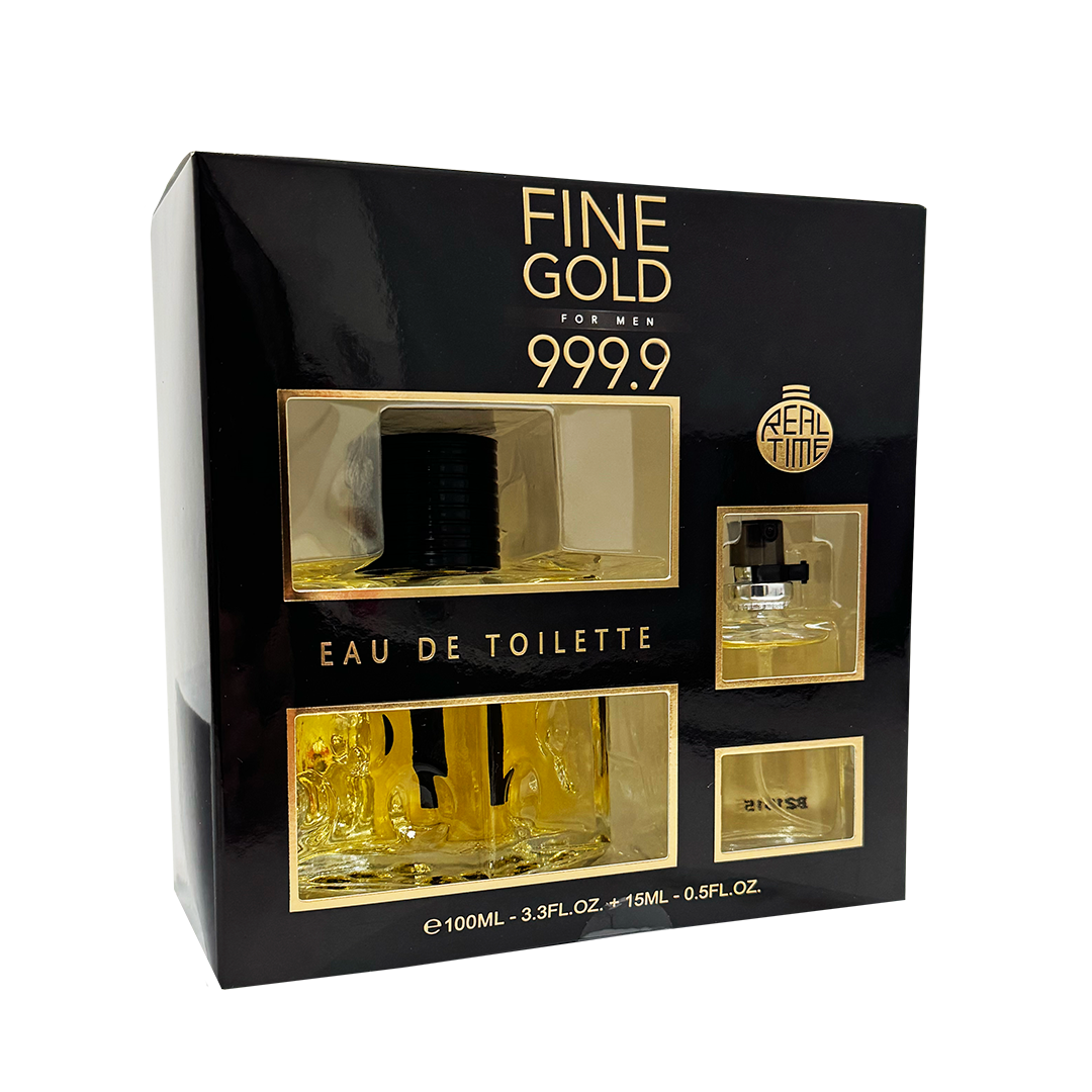 Real Time EDT Fine Gold Men Gift Set RT-S122 – Beauty Outlet
