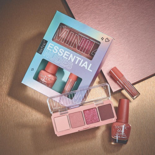 Technic Essential Nudes Set Eyeshadow Palette, Lipgloss & Nail Polish