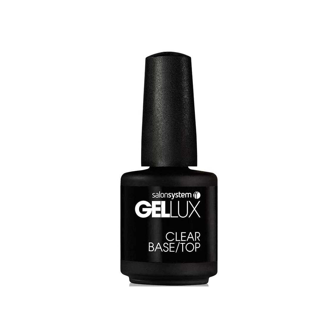 Salon System Gel Lux Gel Polish Clear Base & Top Coat 15ml