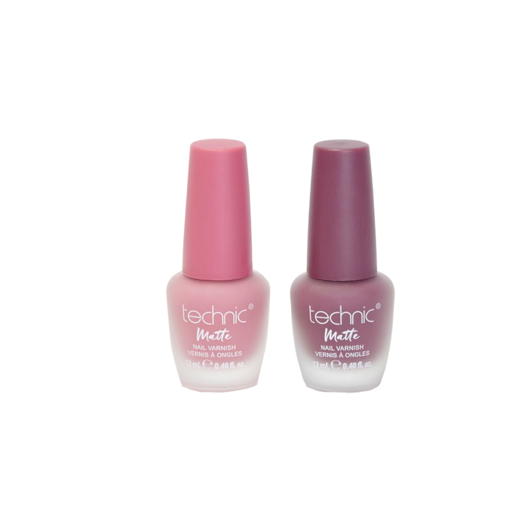 Technic Matte Nail Polish Duo Pink & Pur