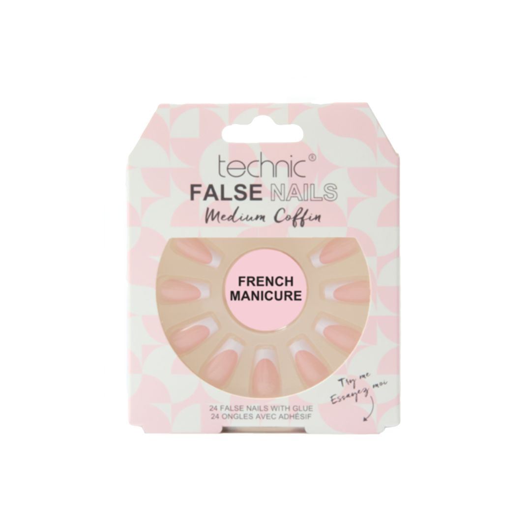 Technic Medium Coffin False Nails French