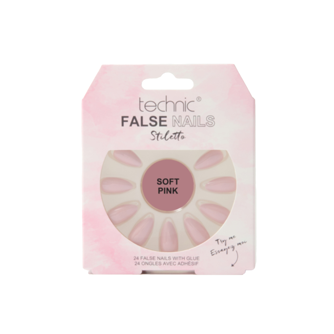 Technic Stiletto False Nails Soft Pink