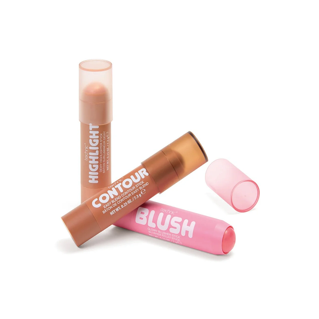 Technic Glow Trio Set Blusher, Highlight & Bronzer Stick