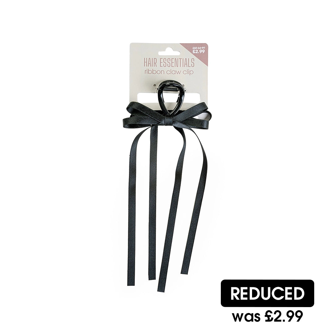 Beauty Outlet Claw Clip Black Ribbon BEAU587