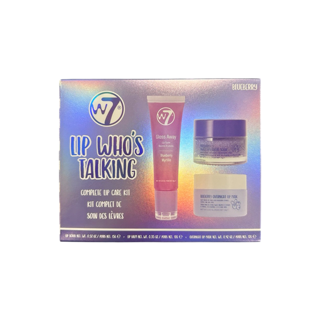 W7 Lip Whos Talking Blueberry Set