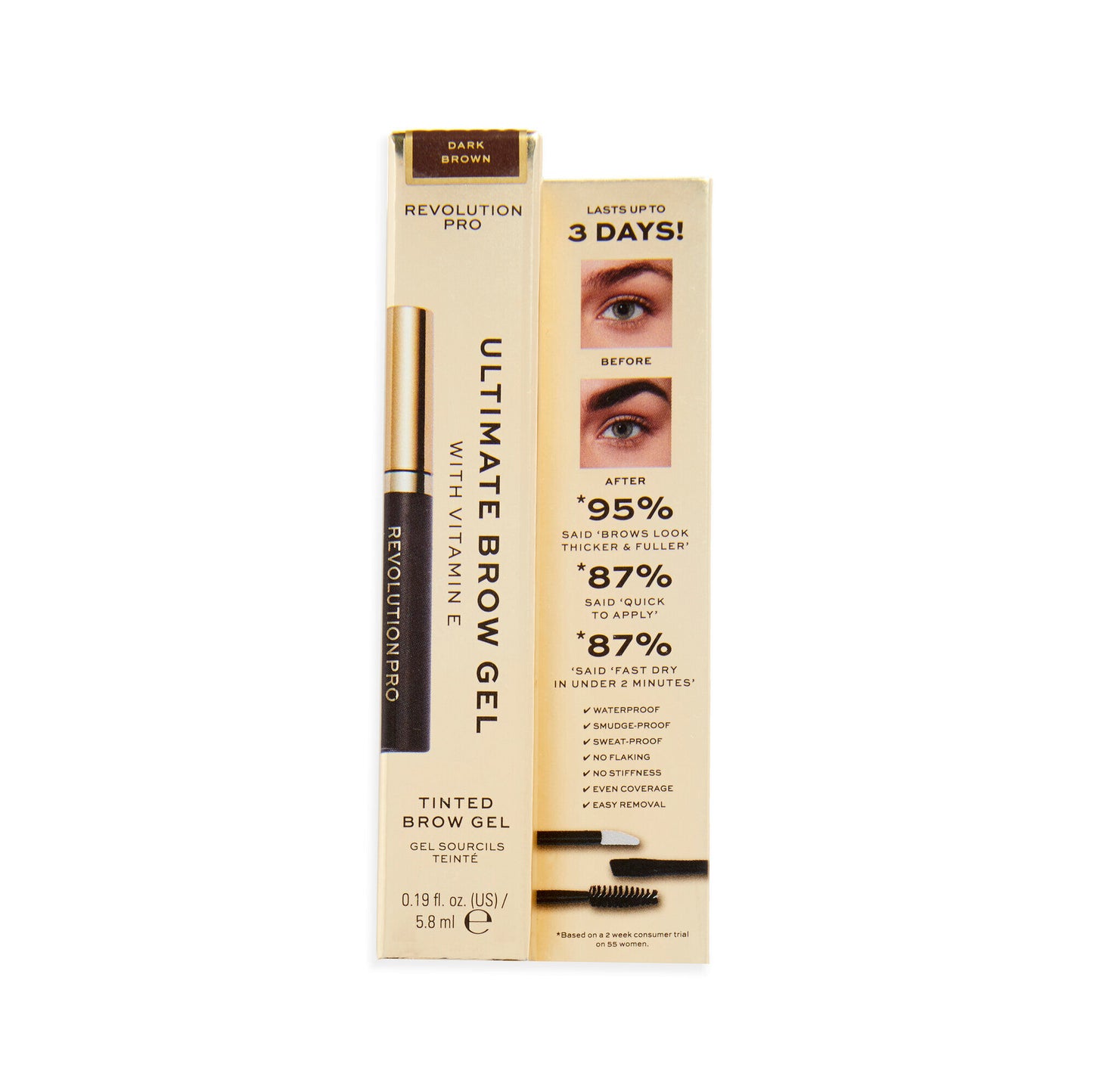 Revolution Pro Ultimate Brow Gel Dark Brown