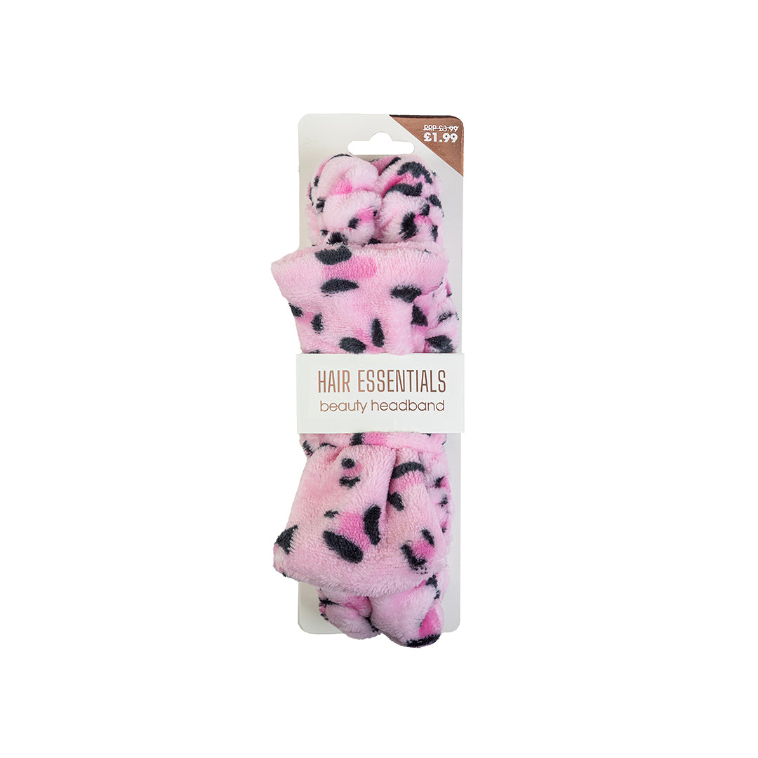 Beauty Outlet Bow Headband Pink Animal BEAU659