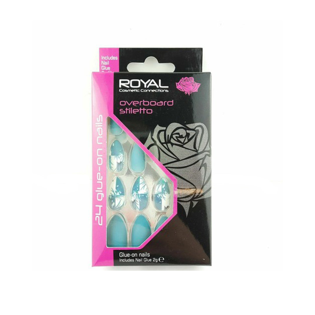 Royal Cosmetics 24 Overboard Nails + 2G Glue