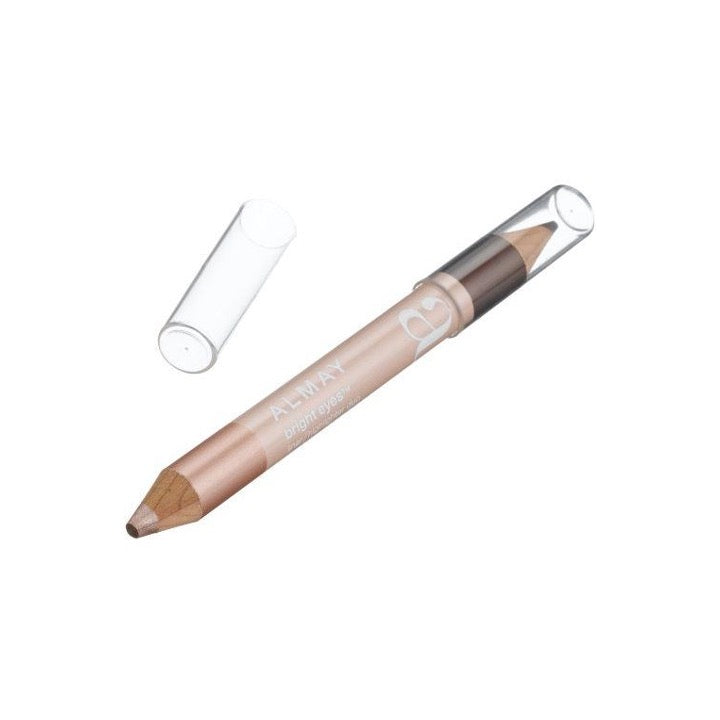 Almay Bright Eyes Duo Pencil Eyeliner/Illuminator 02 Dark Chocolate & Shell
