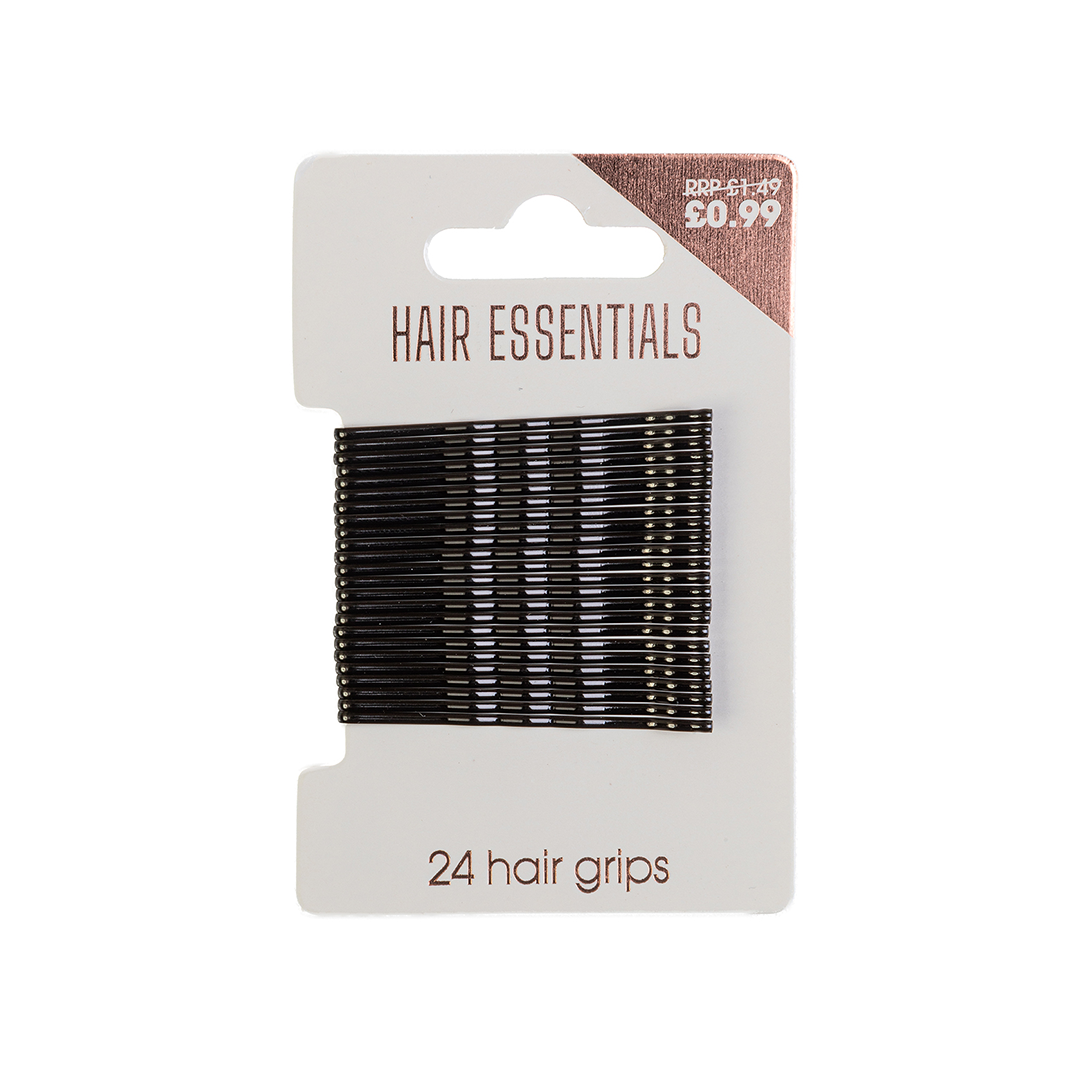 Beauty Outlet 24 Hair Grips Black BEAU283