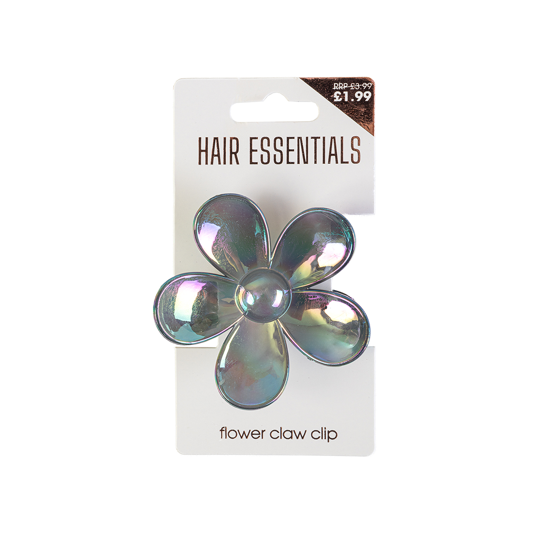 Beauty Outlet Flower Claw Clip Pearl Grey BEAU490