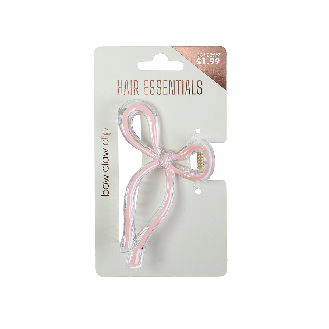 Beauty Outlet Bow Claw Clip Pink BEAU571