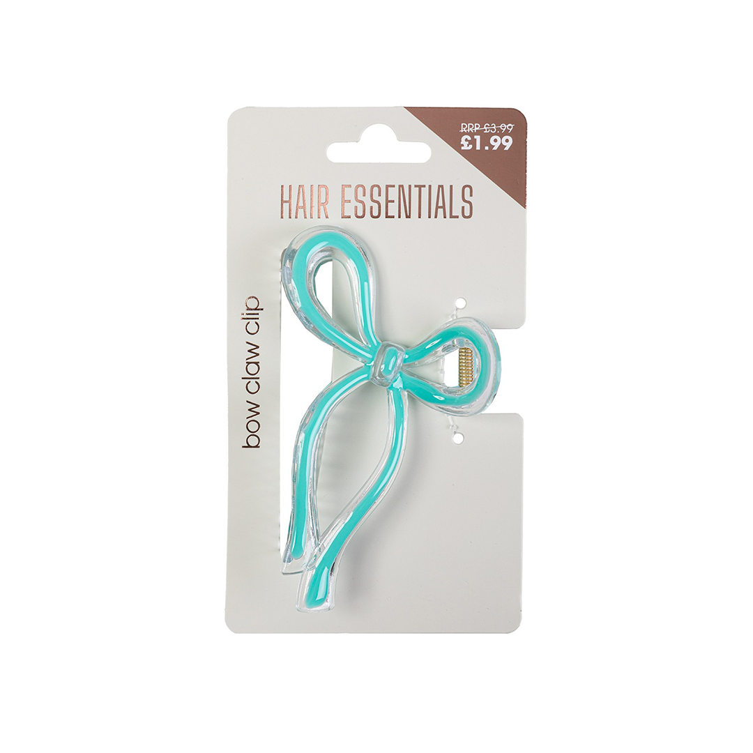 Beauty Outlet Bow Claw Clip Aqua BEAU572