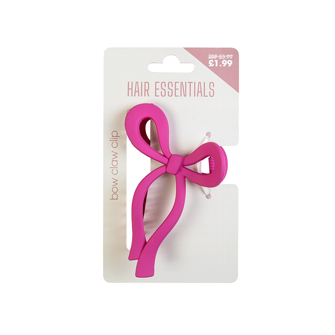 Beauty Outlet Pink Bow Claw Clip BEAU608
