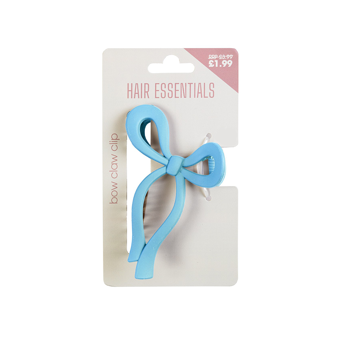 Beauty Outlet Blue Bow Claw Clip BEAU609