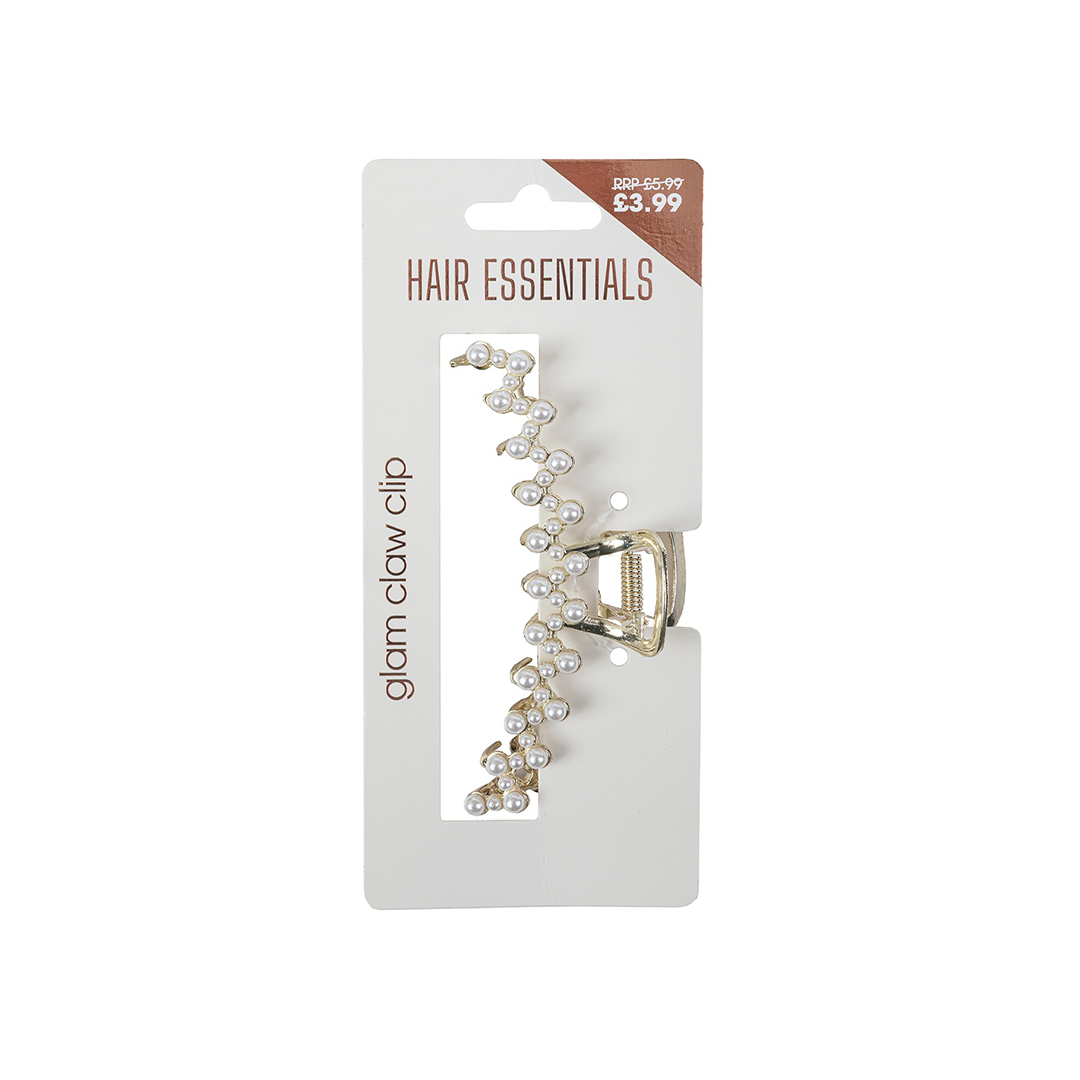 Beauty Outlet Glam Claw Clip Pearl Zigzag BEAU626