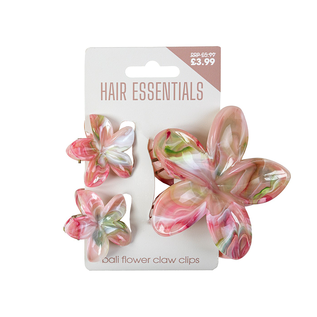 Beauty Outlet Claw Clip Bali 3 Pack Cream/Blush BEAU636