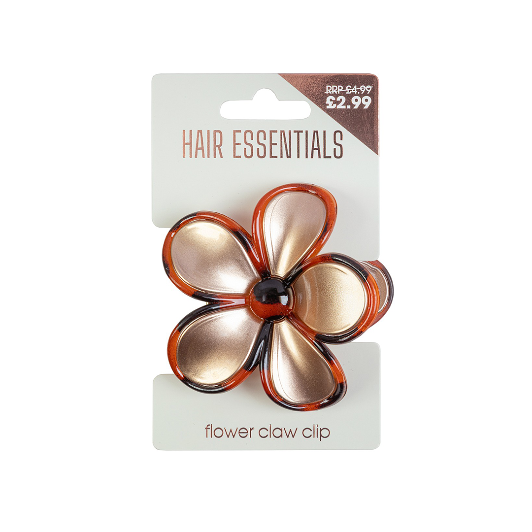 Beauty Outlet Flower Claw Clip Gold/Tortoise BEAU642