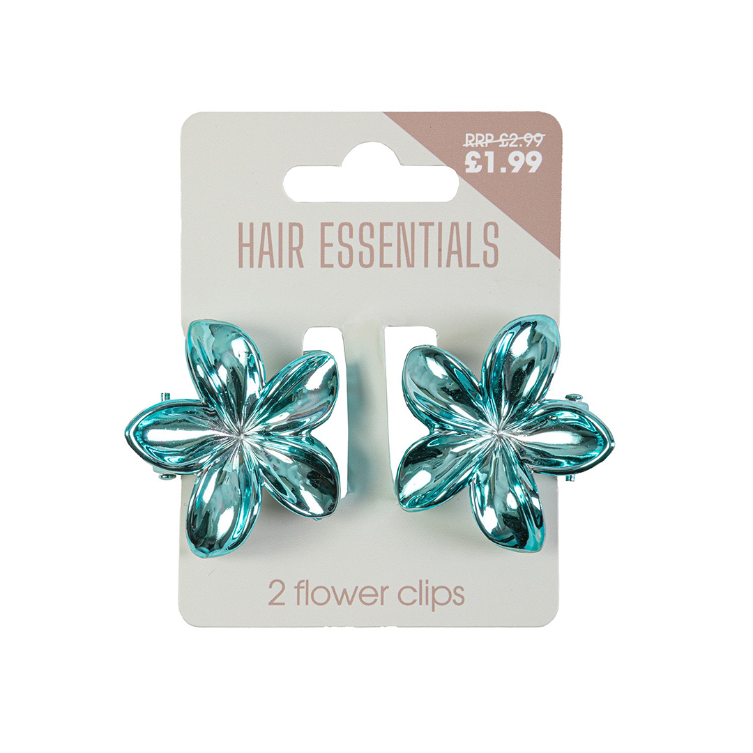 Beauty Outlet 2 Mini Bali Claw Clips Blue BEAU647