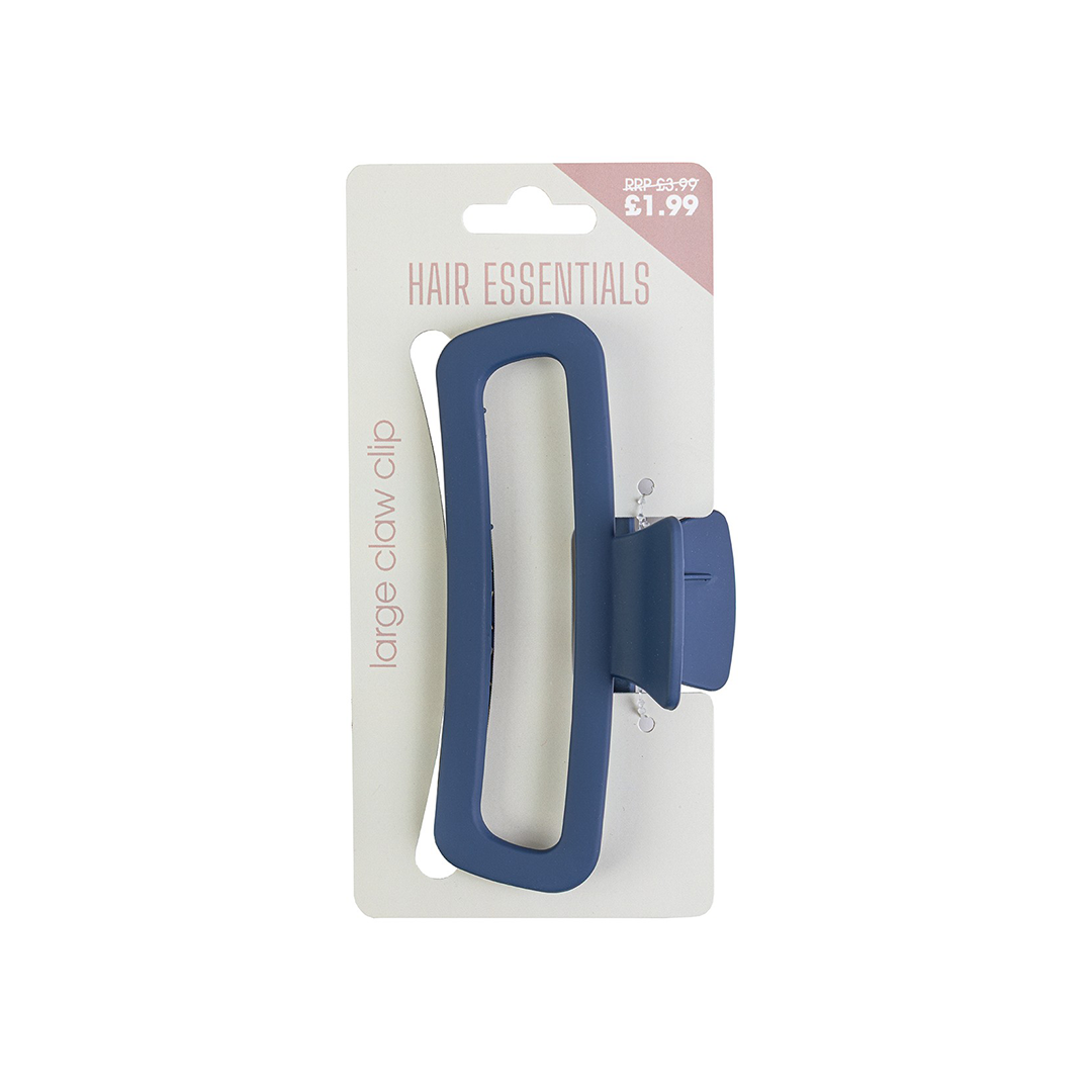 Beauty Outlet Claw Clip Large Open Square Blue BEAU651