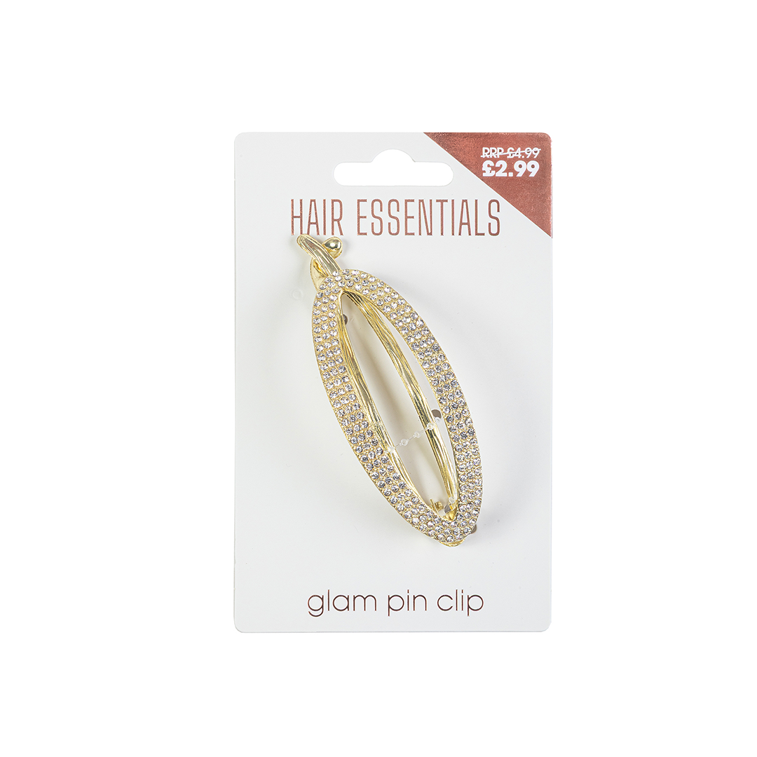 Beauty Outlet Diamante Gold Pin Clip BEAU690