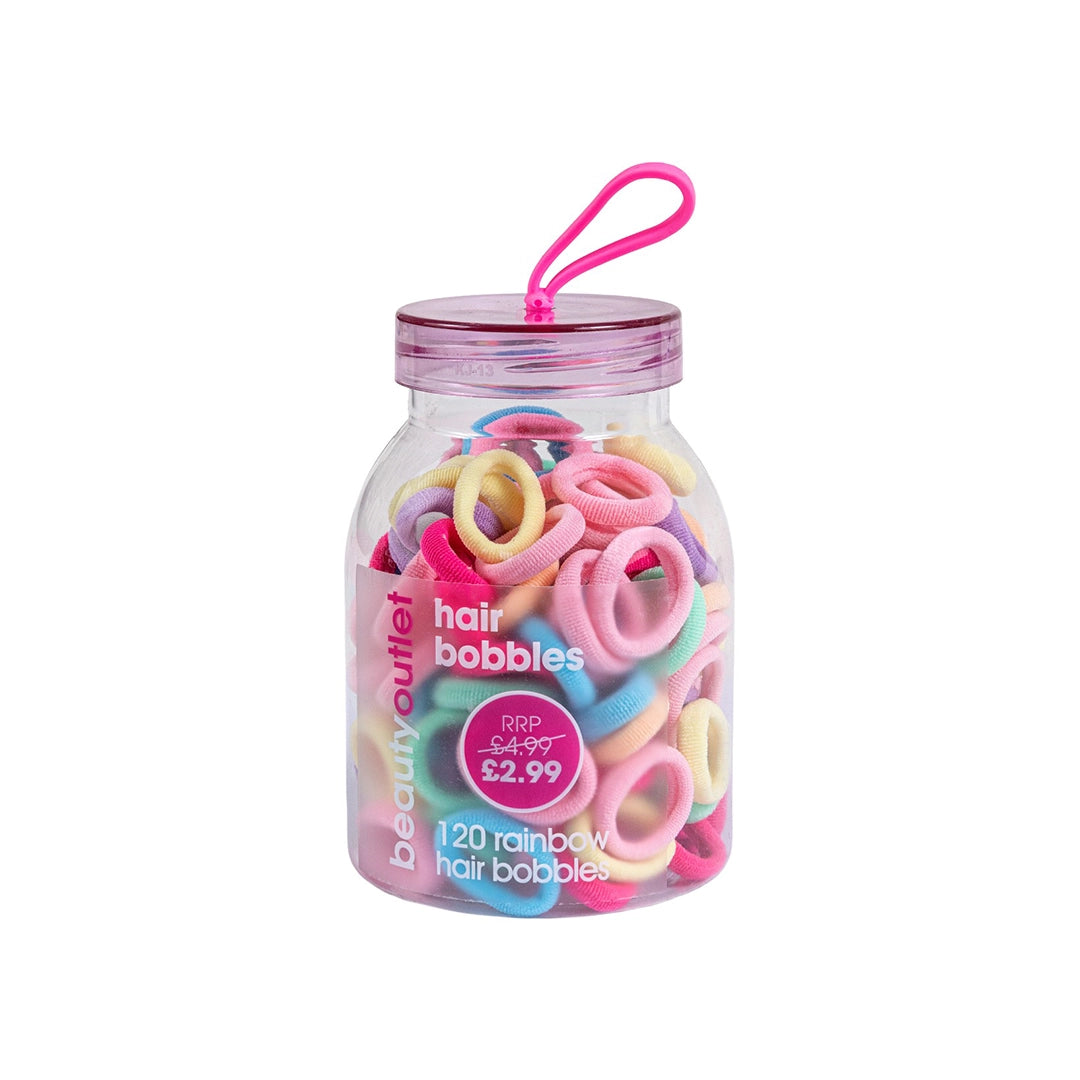 Beauty Outlet 120 Rainbow Hair Bobbles In Jar BEAU765