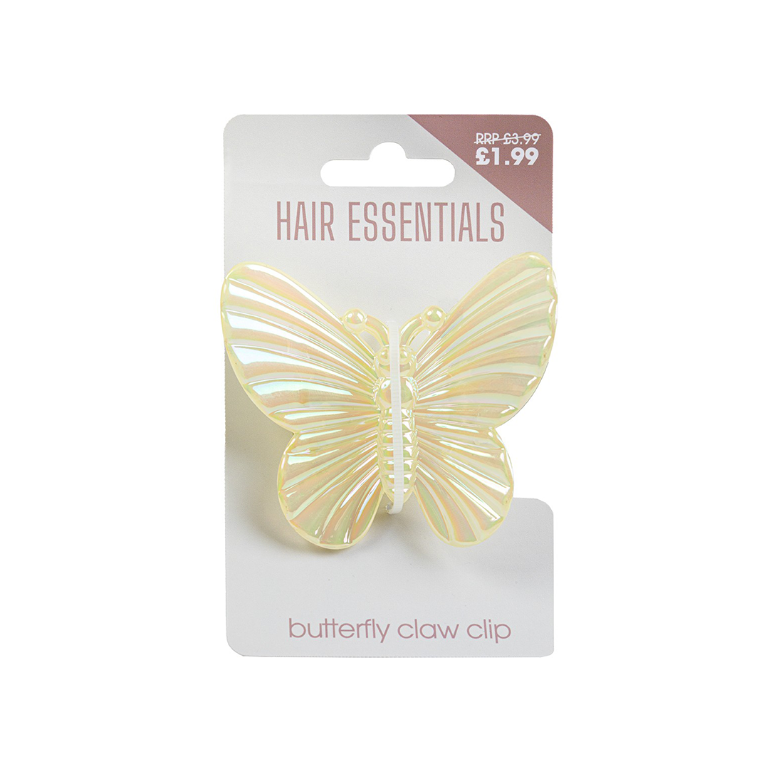 Beauty Outlet Claw Clip Butterfly Yellow BEAU591