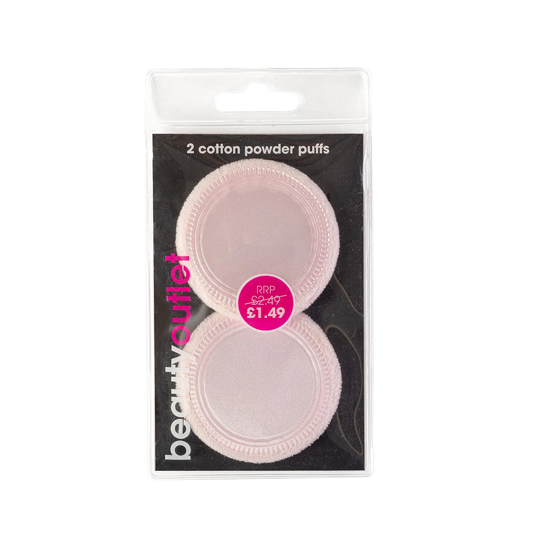 Beauty Outlet Cotton Powder Puffs Twin Pack BEAU390