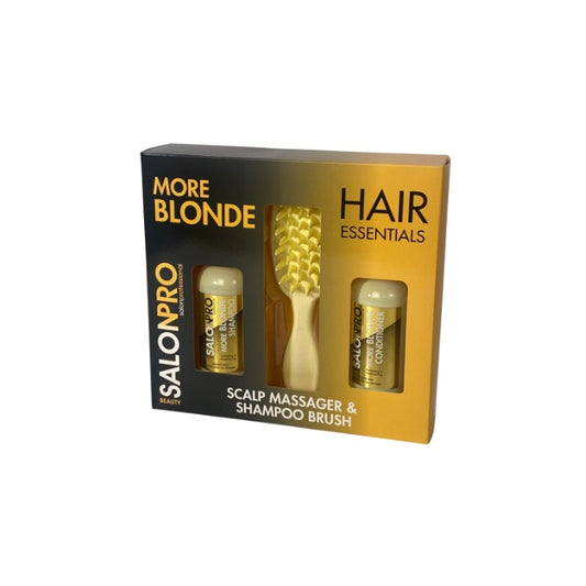 Beauty SalonPro Hair Essentials Set More Blonde Shampoo Conditioner & Shampoo Brush