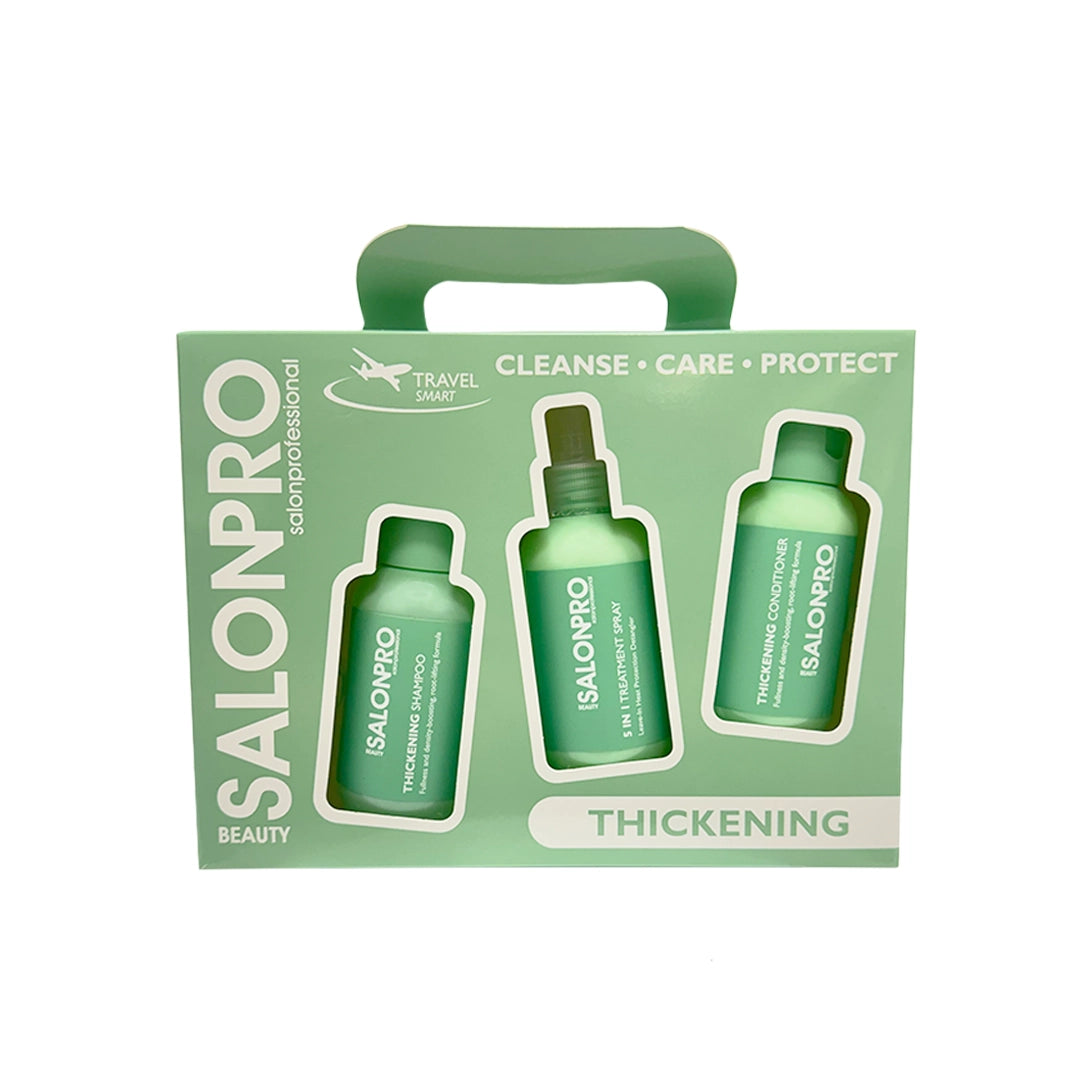 Beauty SalonPro Travel Set Thickening Shampoo Conditioner & 5in1 Treatment Spray