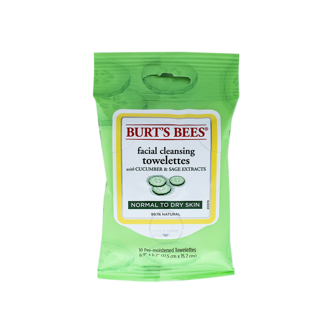 Burts Bees Facial Cleansing Towelettes Normal To Dry Skin