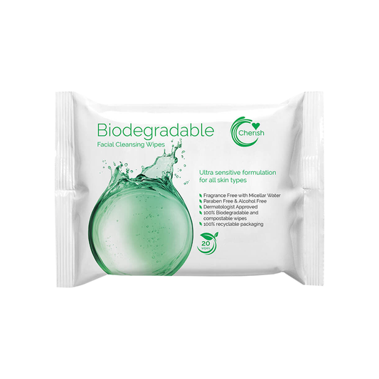 Cherish Biodegradable Facial Cleansing Wipes