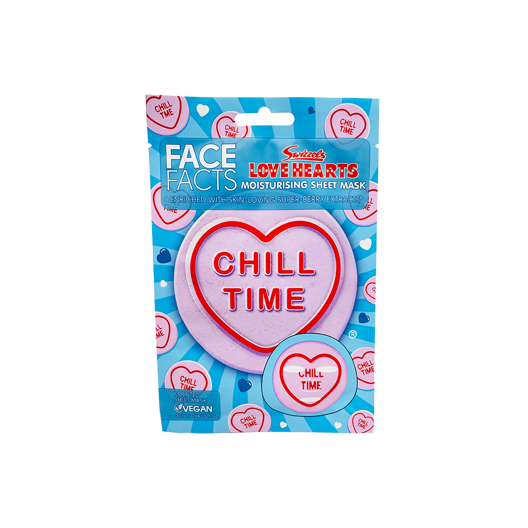 Face Facts Love Hearts Chill Time Moisturising Sheet Mask With Lemon Extract