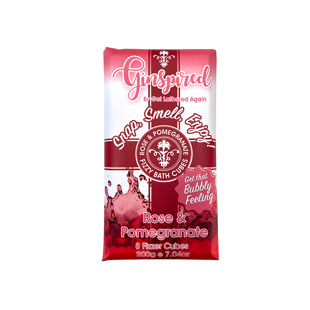 Ginspired Bath Fizzer Cubes Rose & Pomegranate