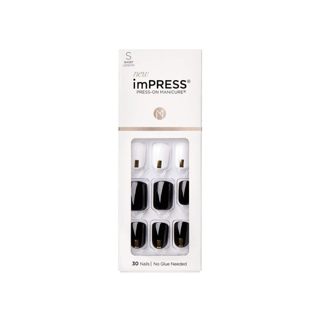Kiss Impress 30 Short Nails Midnight Drive 83655