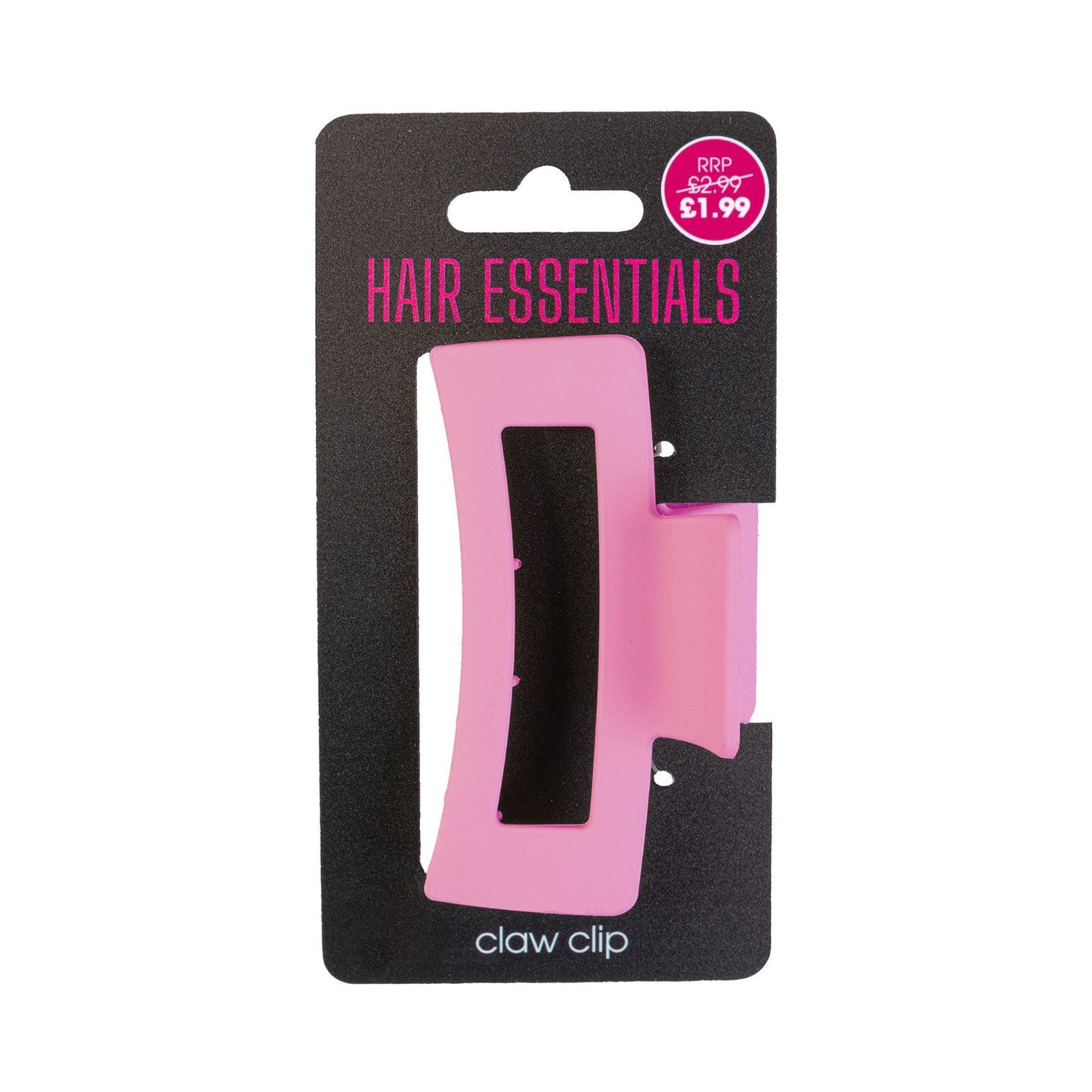 Beauty Outlet Square Claw Clip Fondant Pink BEAU360