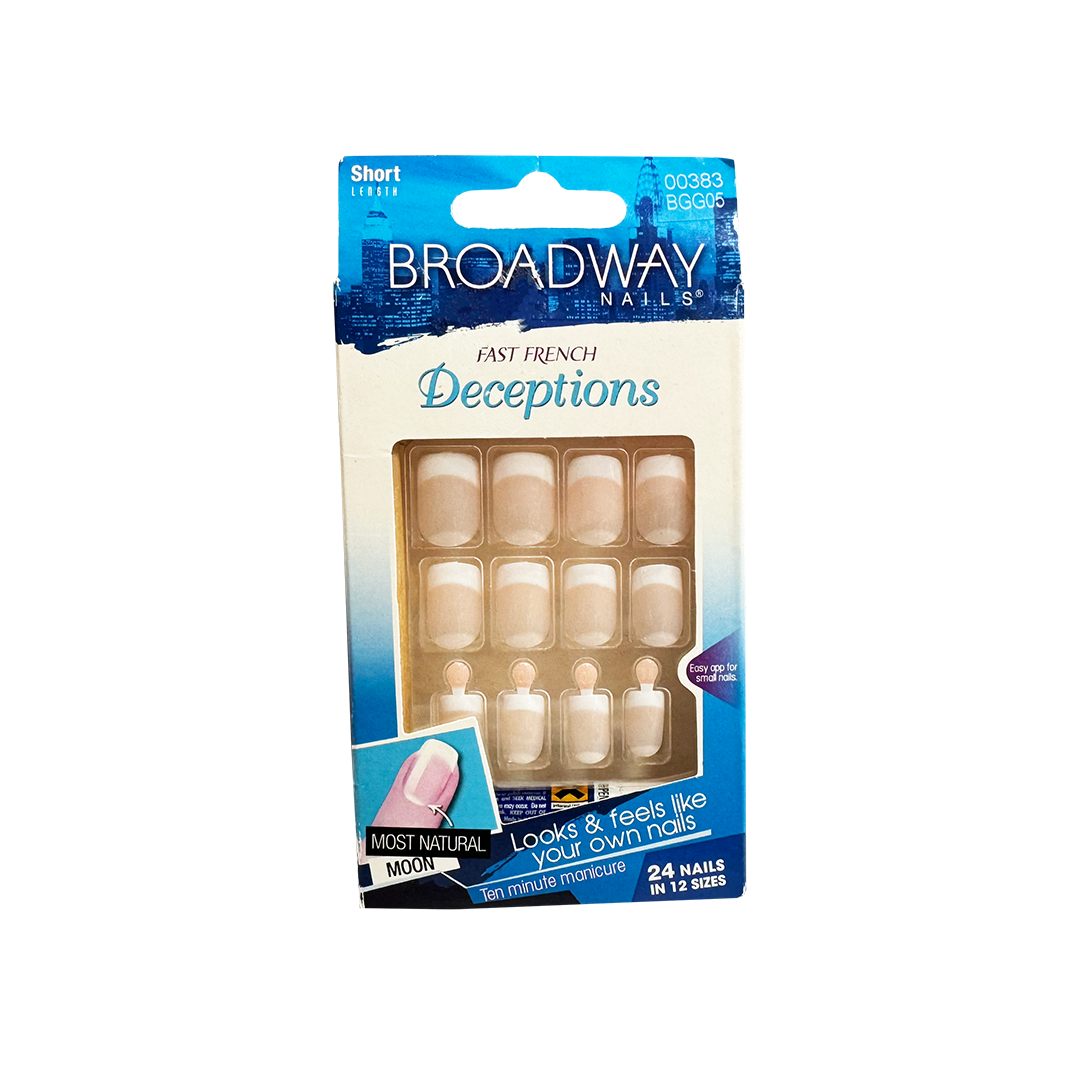 Kiss Broadway Fast French Deception 24 Short Length Nails 00383