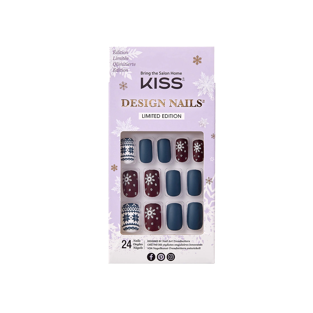 Kiss Design 24 Nails 82702 Snowflake KDN03X