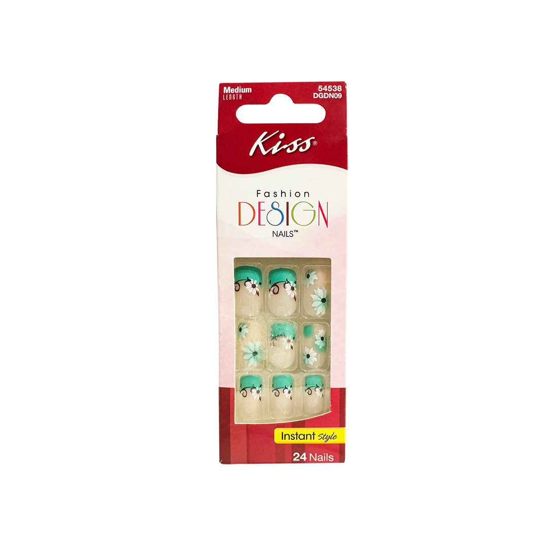 Kiss Fashion Design Medium 24 Nails Floral 54538