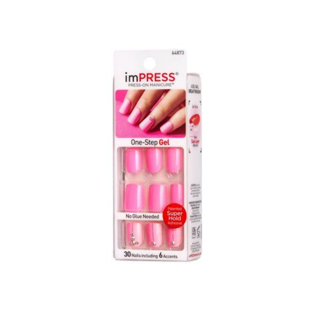 Kiss Gel Impress 30 Nails Pink 64873