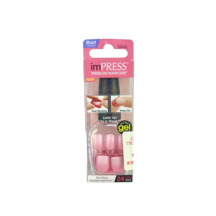 Kiss Impress 24 Nails 56666 Kiss & Tell Pink