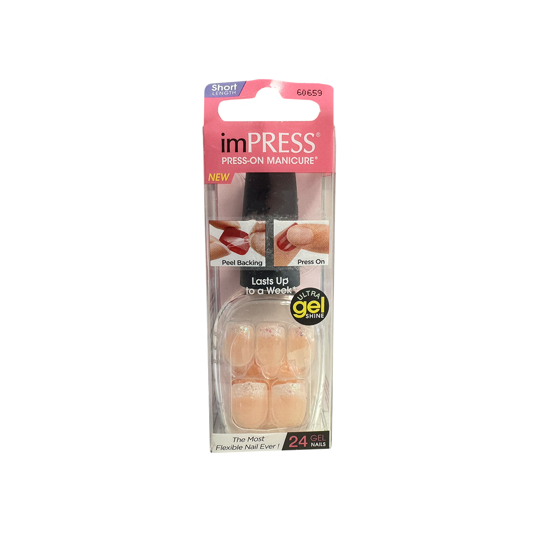 Kiss Impress 24 Short Length Nails 60659 One Shine Day