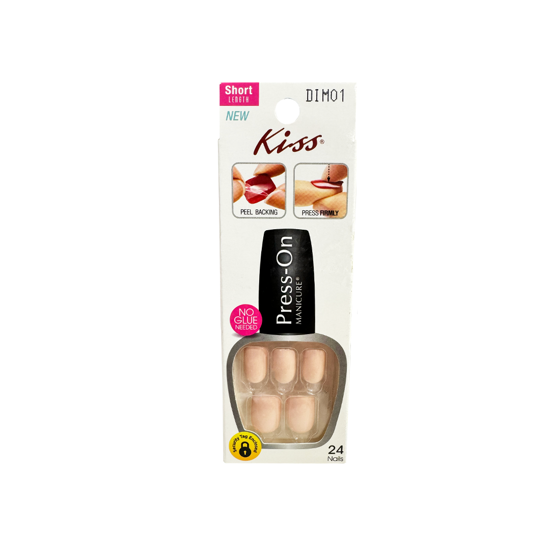 Kiss Press On Manicure Short 24 Nails DIM01