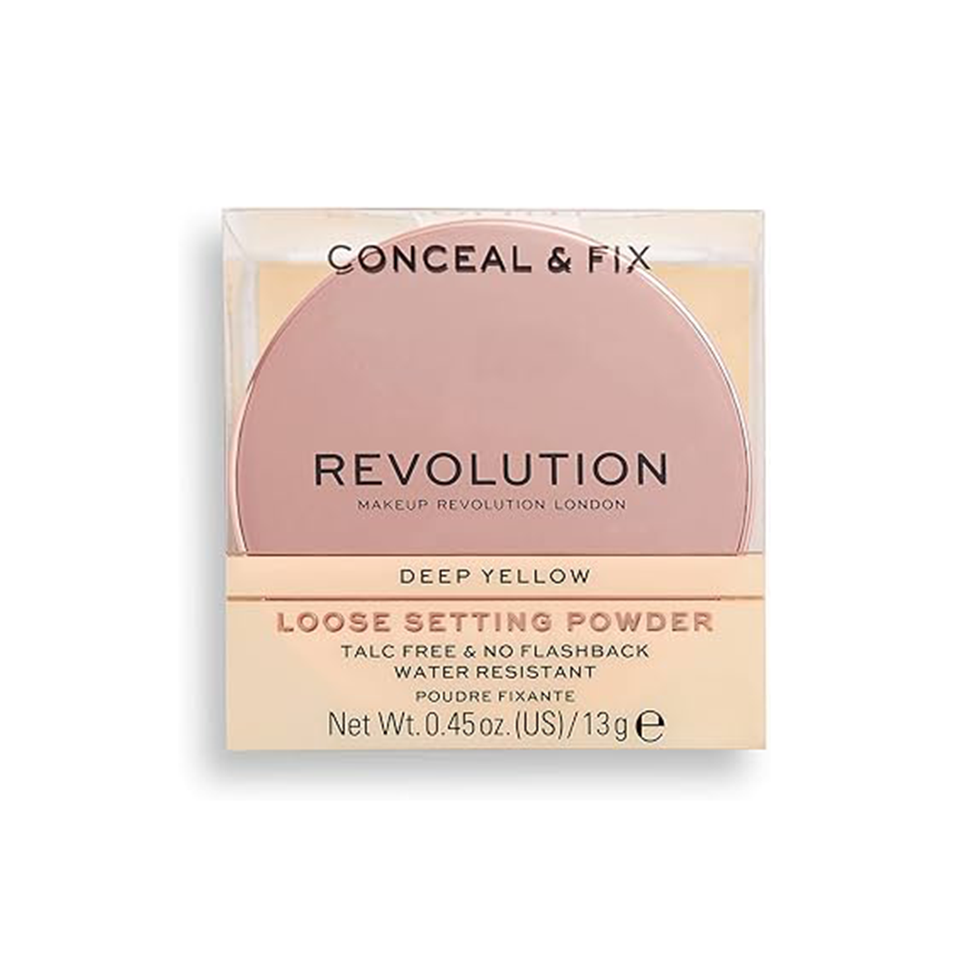 Revolution Conceal & Fix Loose Setting Powder Deep Yellow